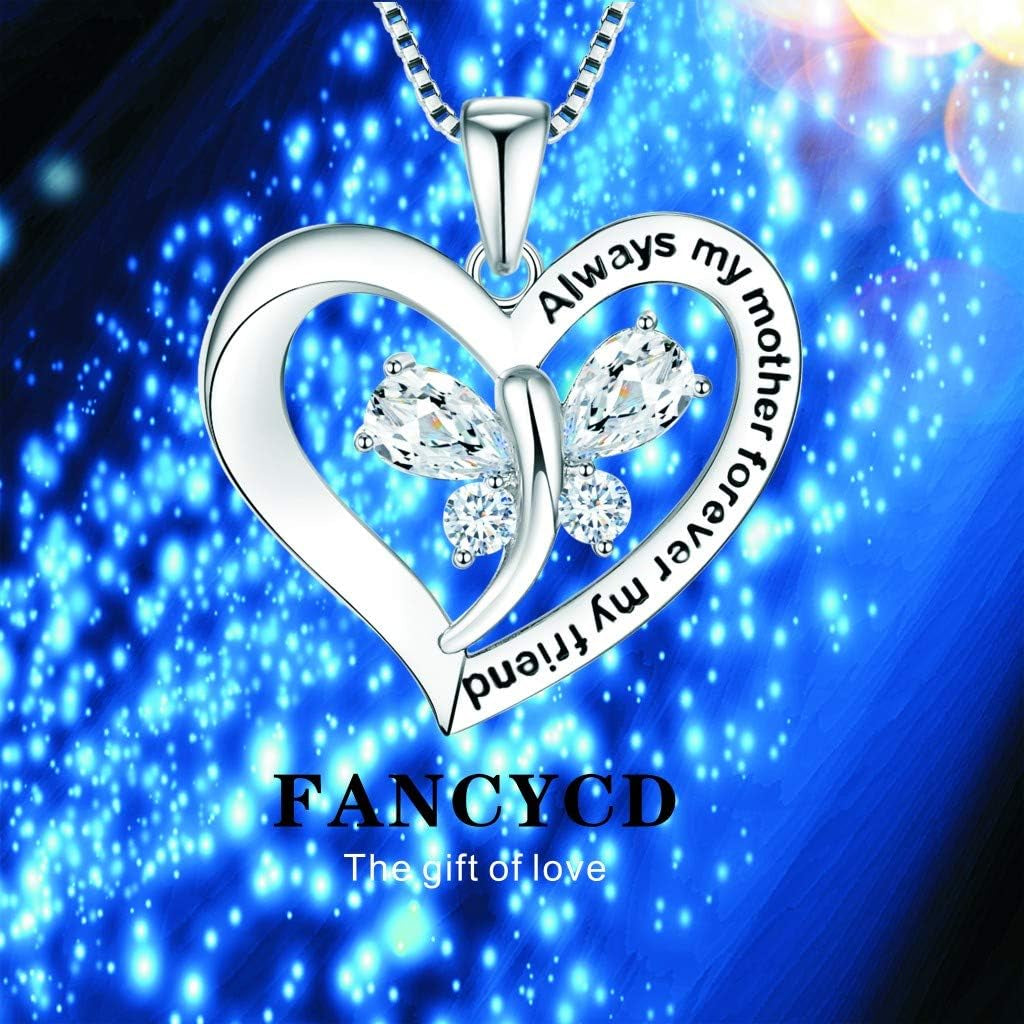 Forever Connected Mother & Son Necklace – Heart Pendant Gift for Mom, Sterling Silver Jewelry for Mother'S Day or Birthday