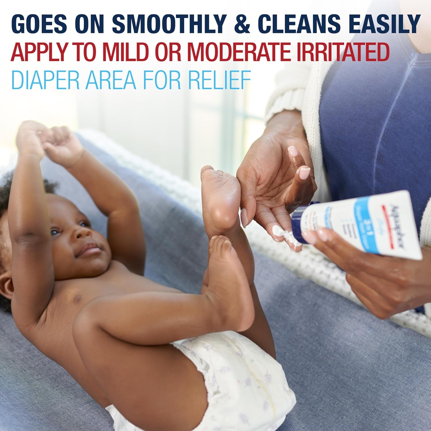 Baby Diaper Rash Cream, 3-In-1 Diaper Rash Relief, 3.5 Oz Tube, (Pack of 3)