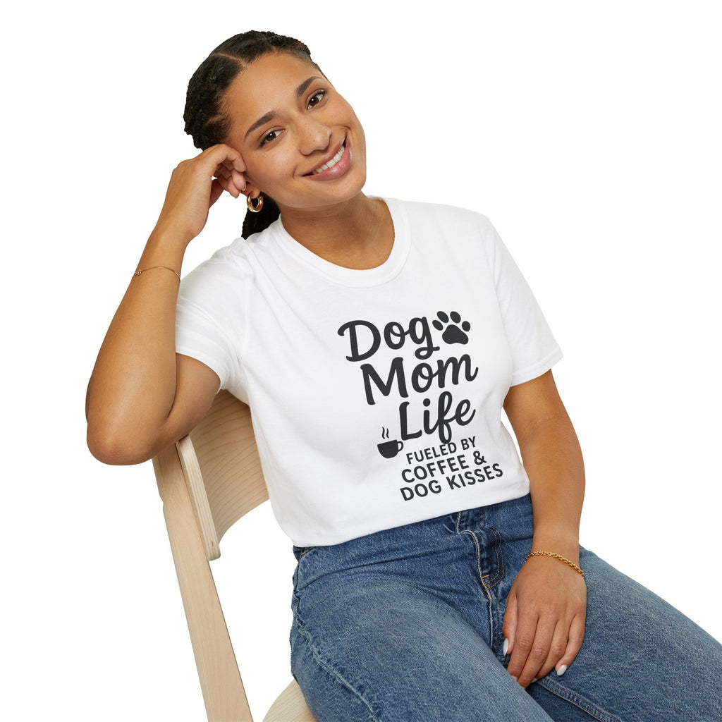 Dog Mom Life T-Shirt, Unisex Softstyle Tee, Gifts for Dog Lovers,