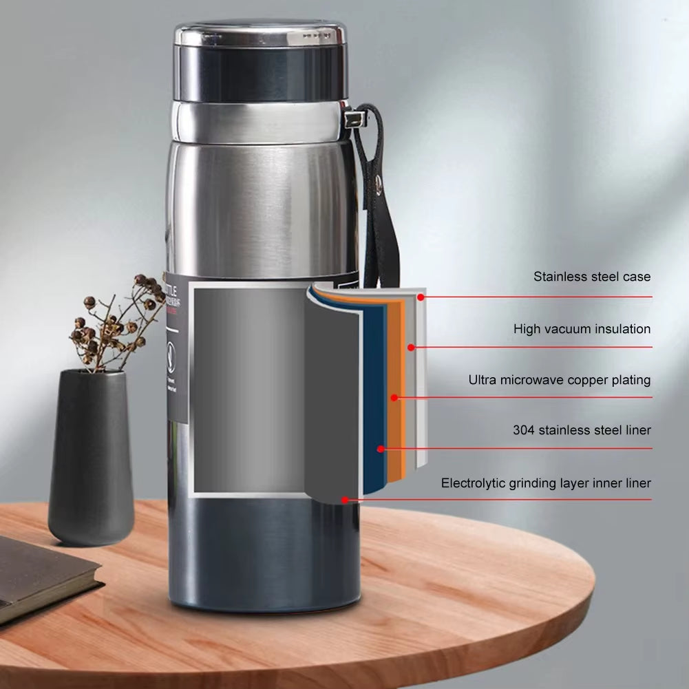1L Thermal Water Bottle Keep Cold and Hot Water Bottle Thermos for Water Tea Coffee Vacuum Flasks Stainless Steel Thermos Bottle