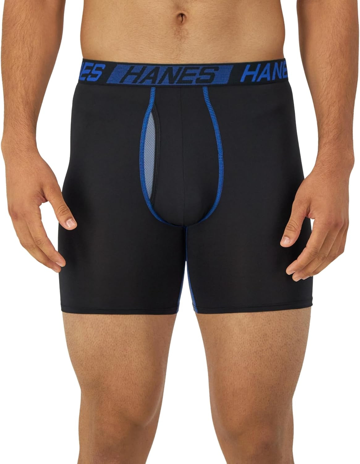 Men'S Anti-Chafing, 3 Pairs, Cool & Breathable Cotton Pouch Underwear, Moisture-Wicking Boxer Briefs