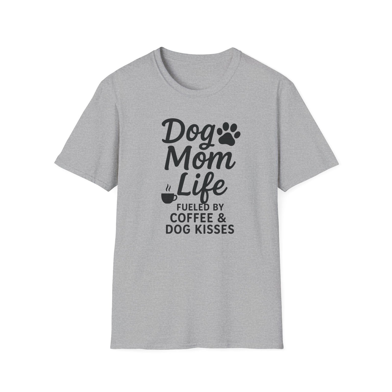 Dog Mom Life T-Shirt, Unisex Softstyle Tee, Gifts for Dog Lovers,