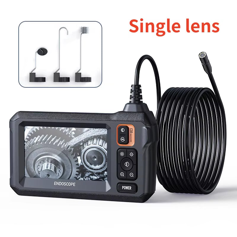 Industrial Endoscope Camera 4.3Inch IPS Screen 8Mm HD1080P IP67 Waterproof 8 LED Light Inspection Borescope for Pipe Car Repair