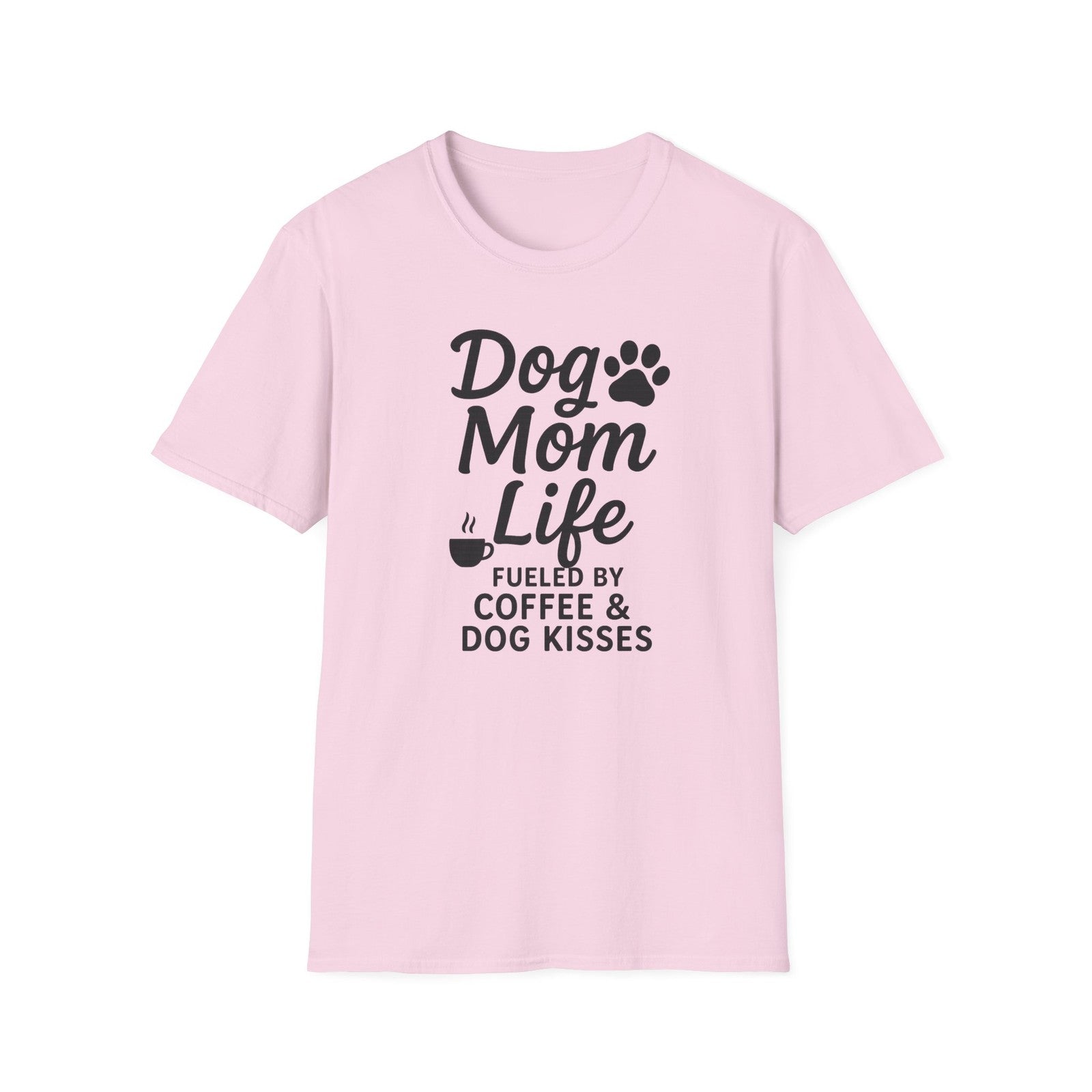 Dog Mom Life T-Shirt, Unisex Softstyle Tee, Gifts for Dog Lovers,