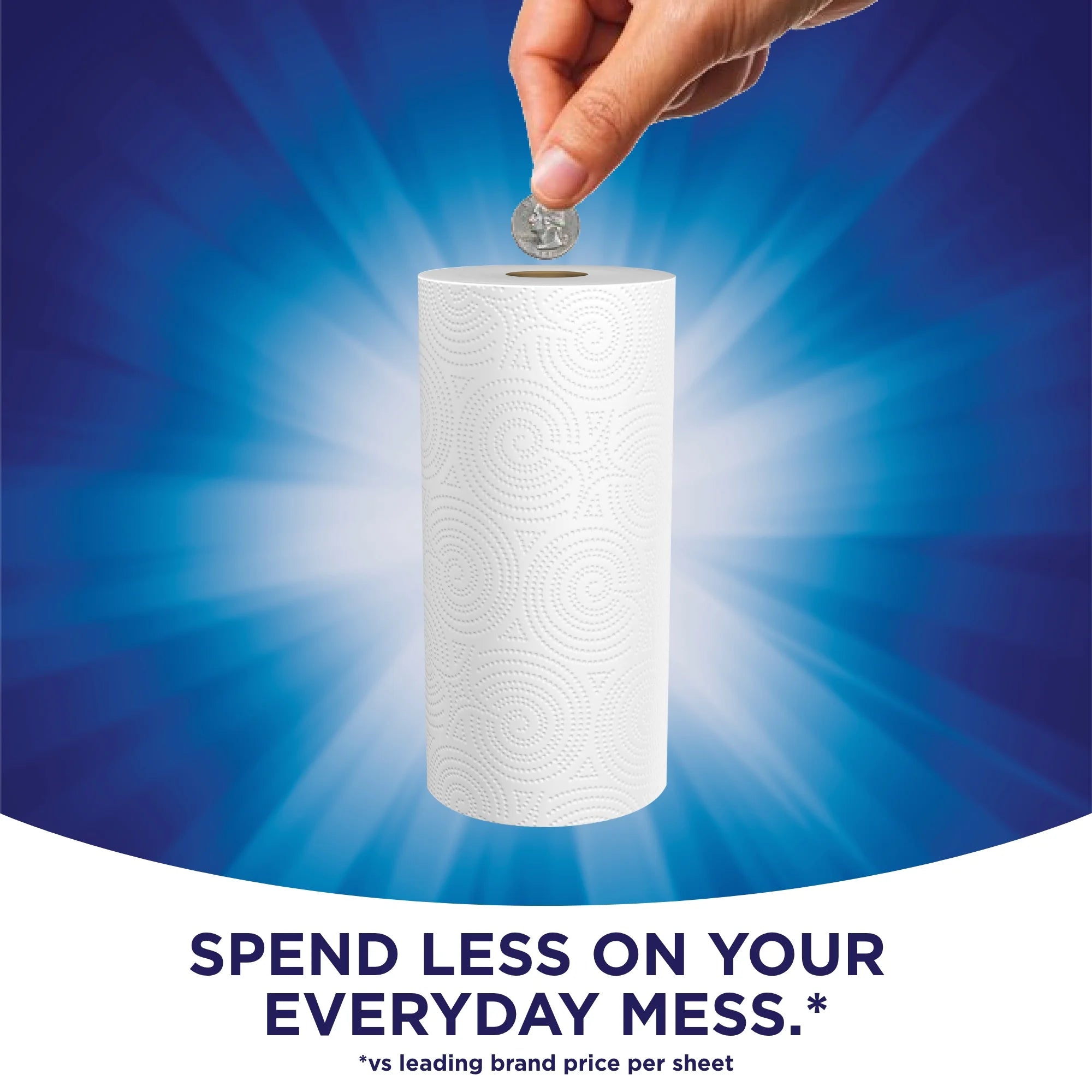 Sparkle Pick-A-Size Paper Towels, White, 6 Double Rolls = 12 Regular Rolls, 126 2-Ply Sheets per Roll