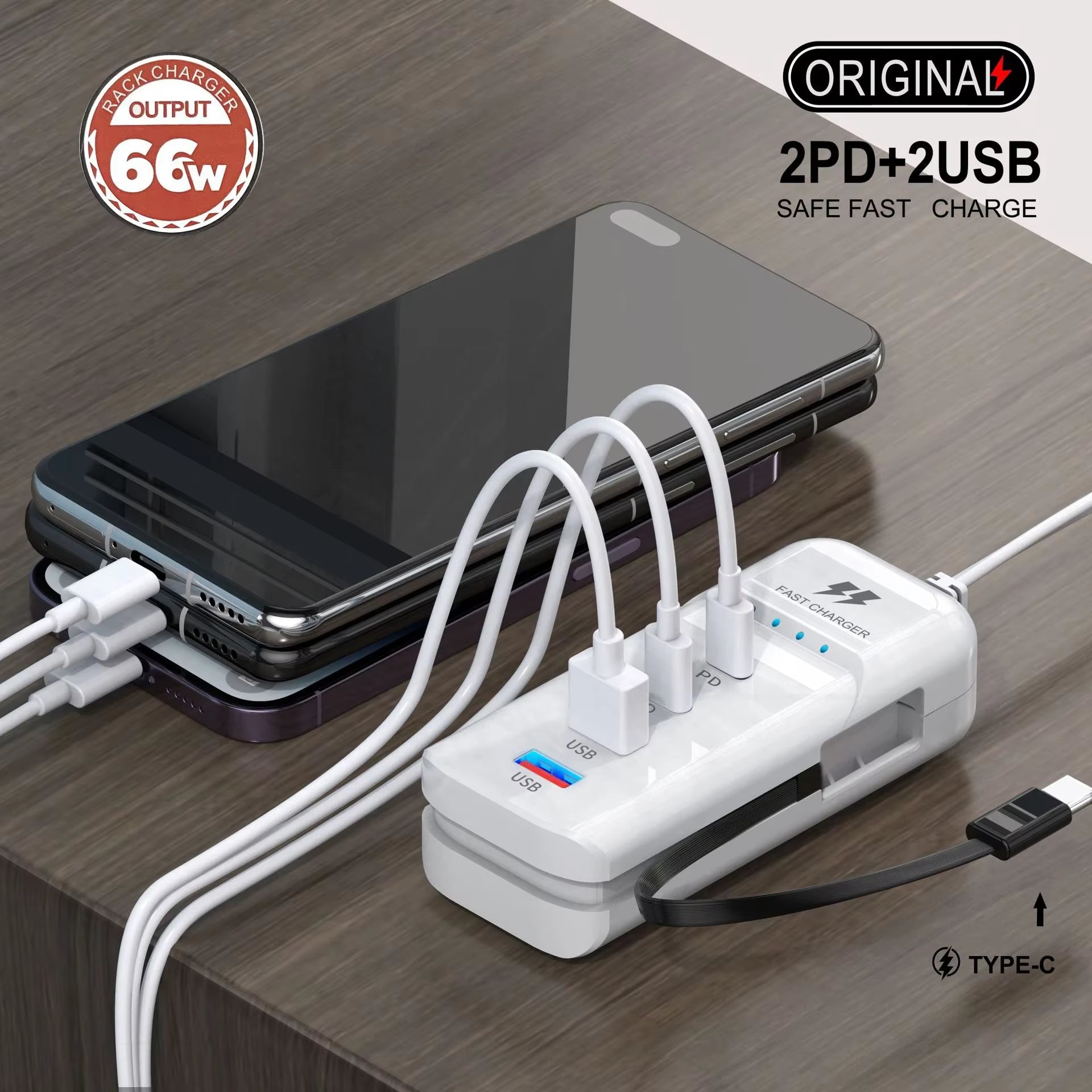 USB Charger PD Type C Fast Charge Quick Wall Chargers Multiport USB Hub 