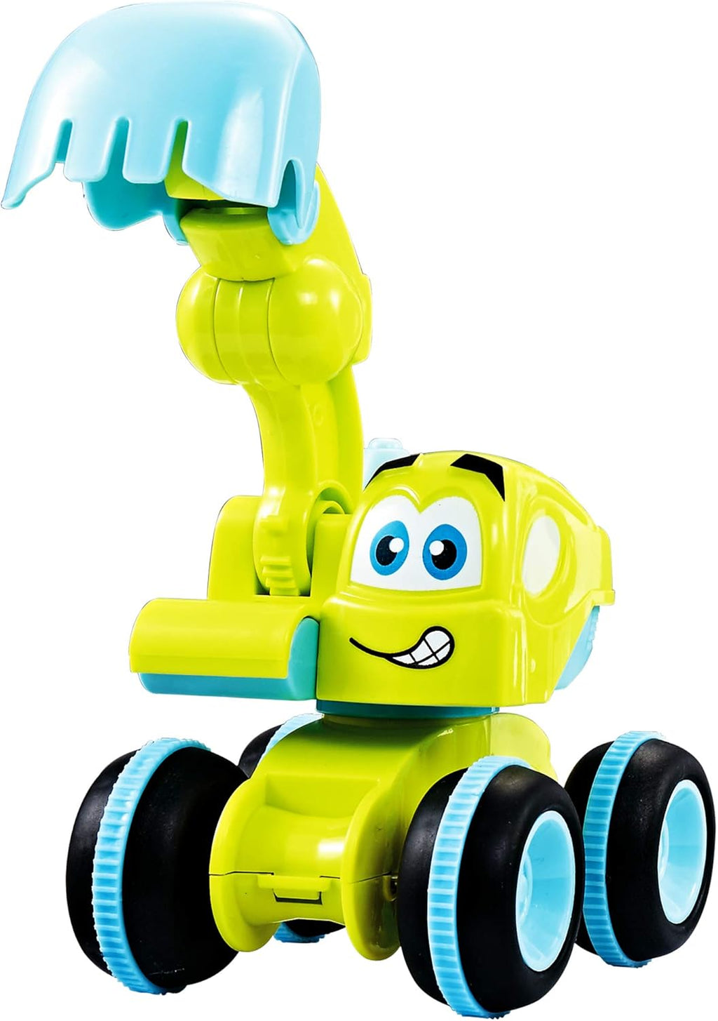 Toys for a 2 Year Old Boy - 4 Friction Powered Trucks for 3+ Year Old Boys, Push & Go Cars Cartoon Construction Vehicle Set - Best Toddler Boys Toys & Toy Trucks, Play Pull Back Car, Idea