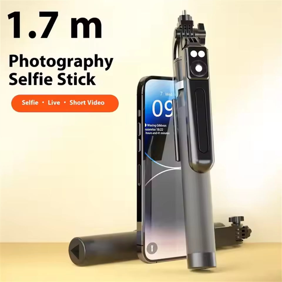 Portable Camera Tripod with Wireless Remote Control and 360 ° Rotation for Phone Video Recording and Live Streaming