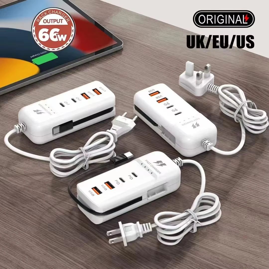 USB Charger PD Type C Fast Charge Quick Wall Chargers Multiport USB Hub 