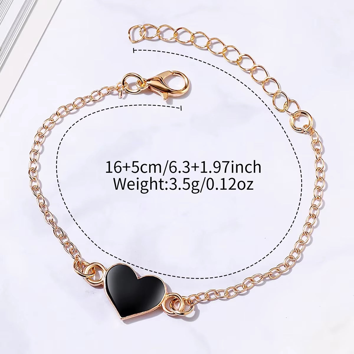 2Pcs/Set Women'S Watch Fashion Square Stainless Steel Band Quartz Watches Heart Bracelet Set
