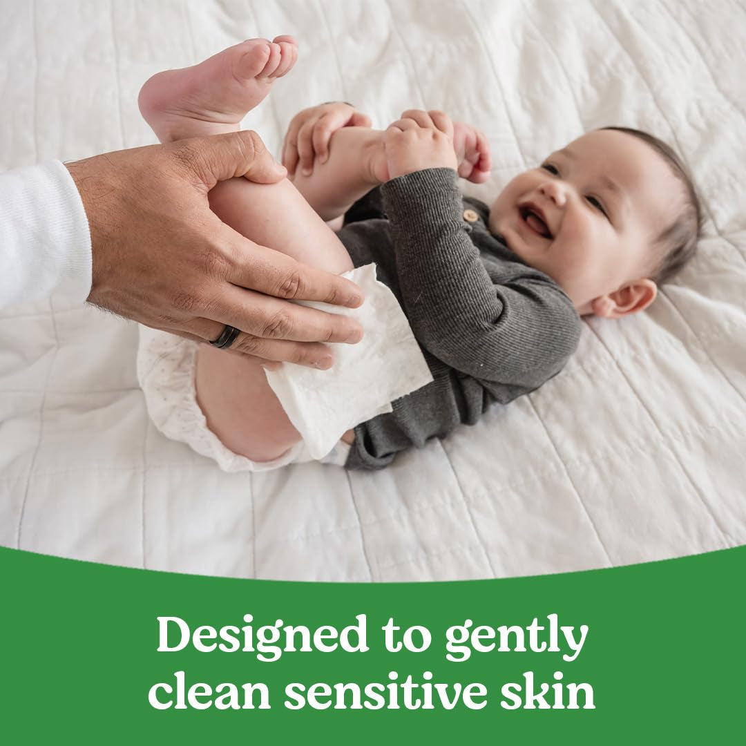 Natural Care Sensitive Baby Wipes, Unscented, Hypoallergenic, 6 Flip-Top Packs (288 Wipes Total)
