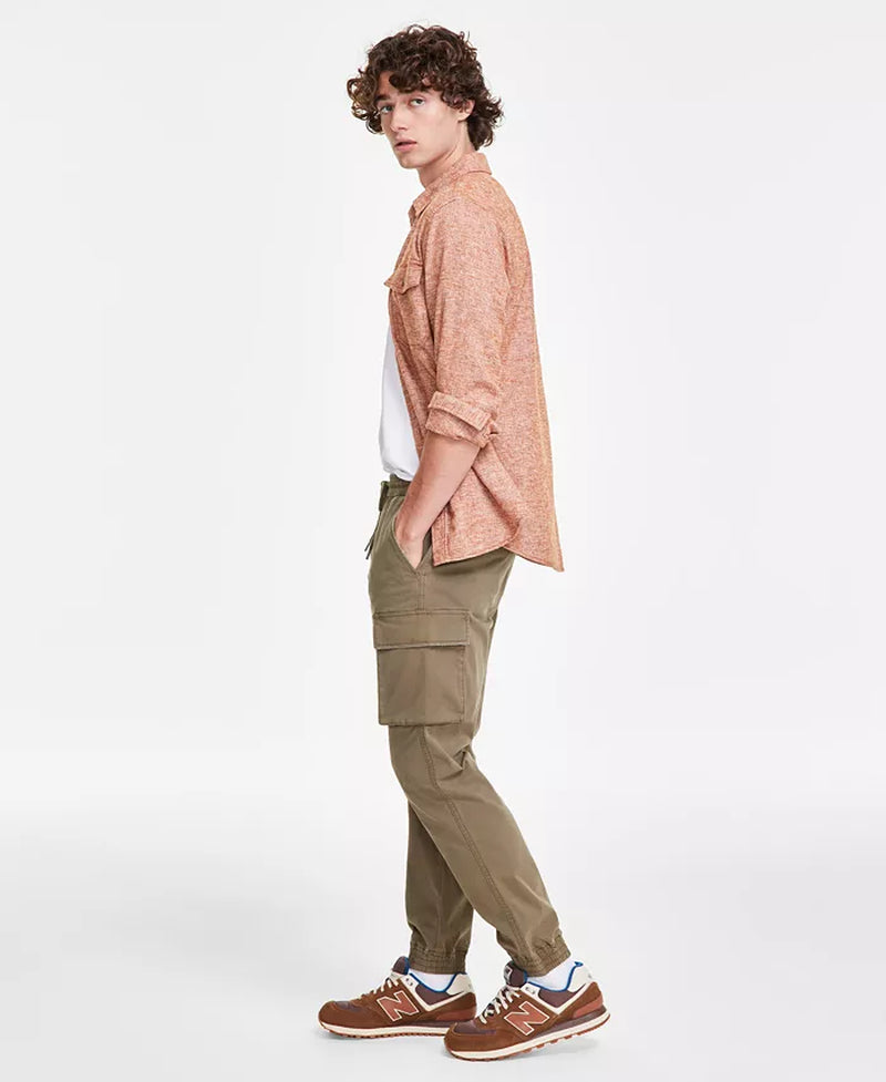 Men'S Garment-Dyed Cargo Jogger Pants, Created for Macy'S