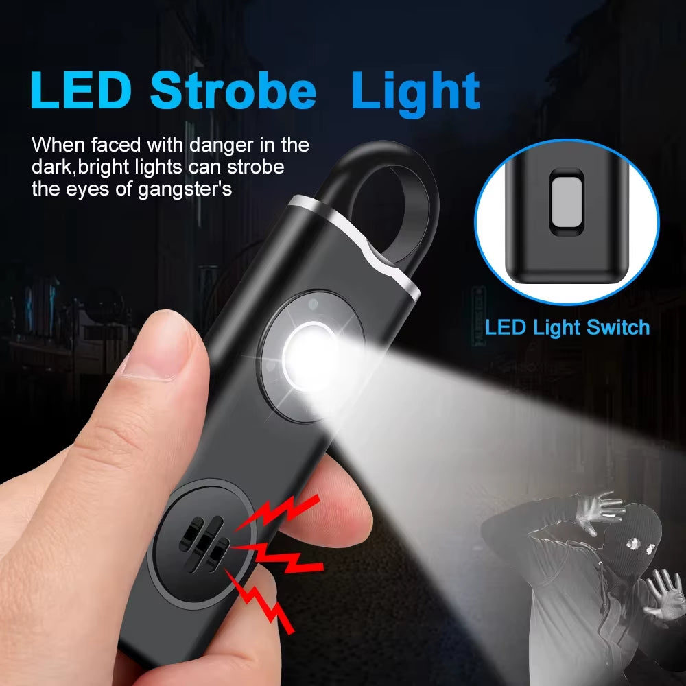 Hollarm Self Defense Personal Alarm for Women, Children, Elderly 130Db Siren Loud Rechargeable Keychain Alarm with LED Light