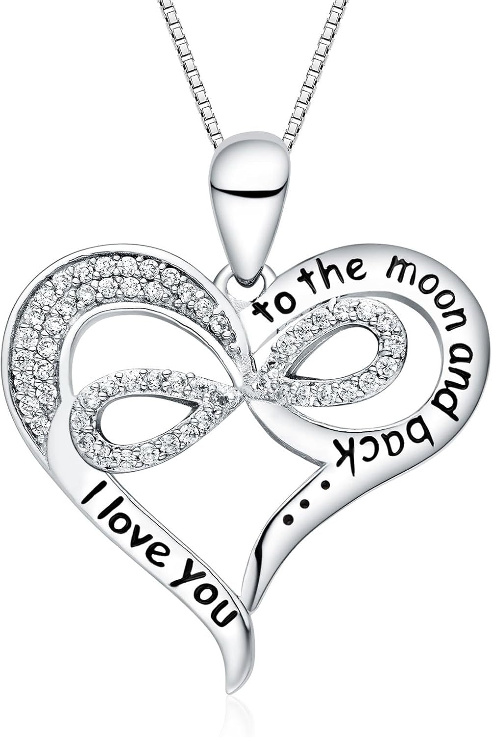 Forever Connected Mother & Son Necklace – Heart Pendant Gift for Mom, Sterling Silver Jewelry for Mother'S Day or Birthday