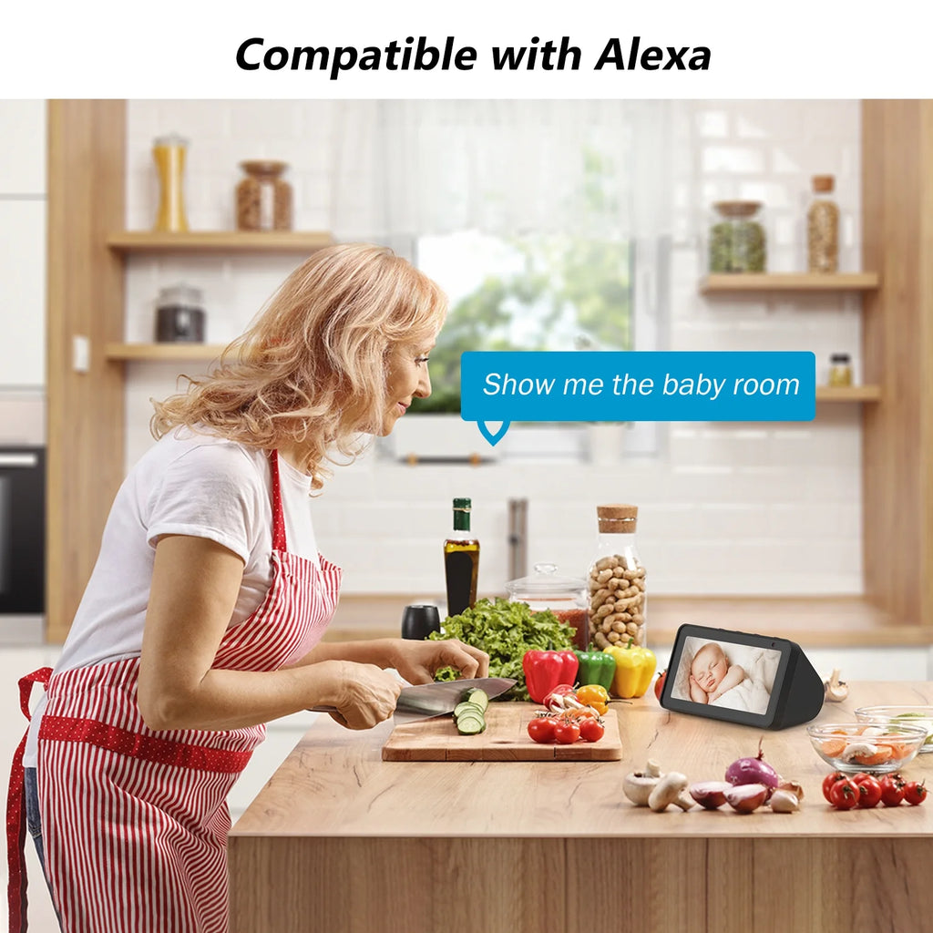 Wifi Indoor Security Camera, 360° Ptz 1440P Smart Security Camera for Home Baby Pet, IR Night Vision, Motion Detection, Two-Way Audio, Compatible with Alexa