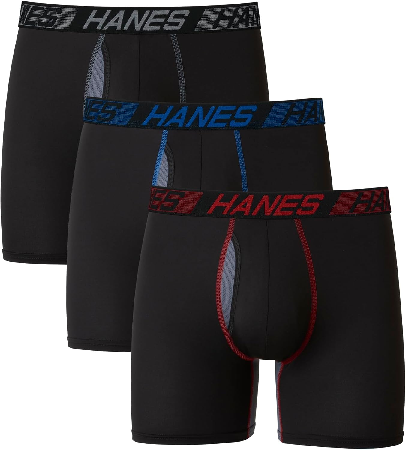 Men'S Anti-Chafing, 3 Pairs, Cool & Breathable Cotton Pouch Underwear, Moisture-Wicking Boxer Briefs