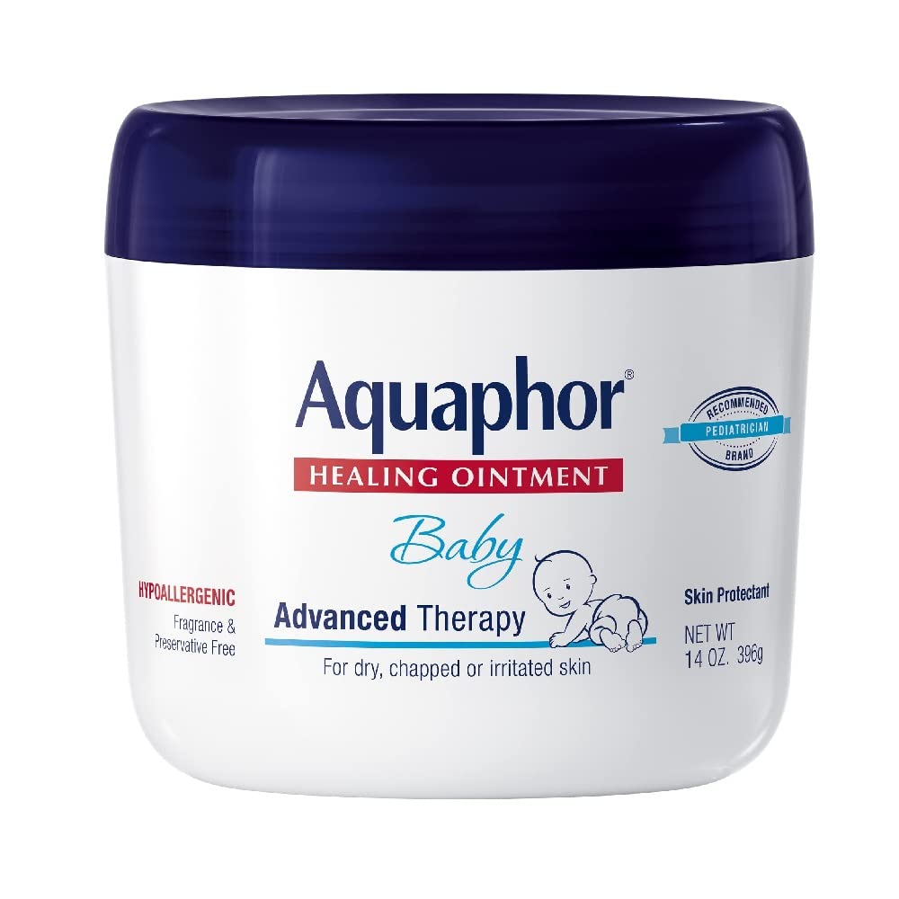 Baby Healing Ointment Advanced Therapy Skin Protectant for Chapped or Dry Skin, Drool Rash and Diaper Rash Ointment, 14 Oz Jar