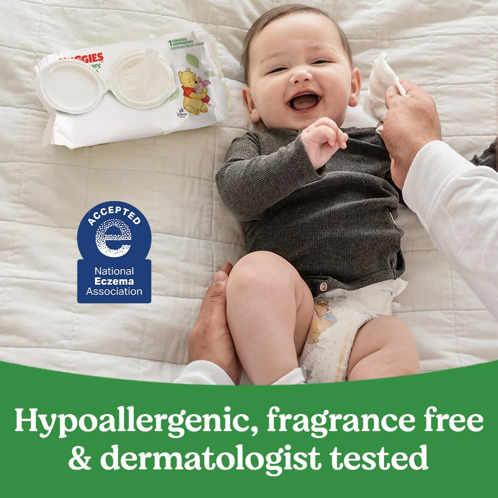 Natural Care Sensitive Baby Wipes, Unscented, Hypoallergenic, 6 Flip-Top Packs (288 Wipes Total)