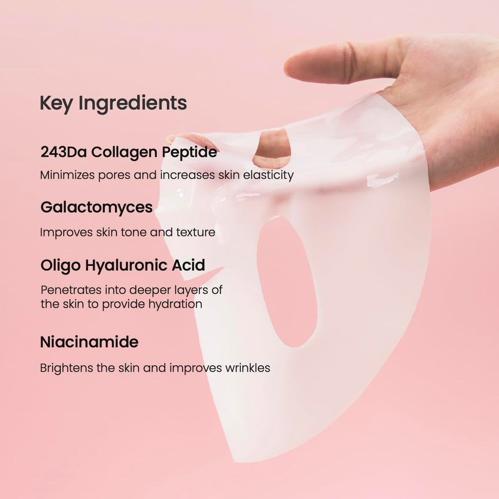 Bio-Collagen Real Deep Mask, Hydrating Overnight Hydrogel Mask
