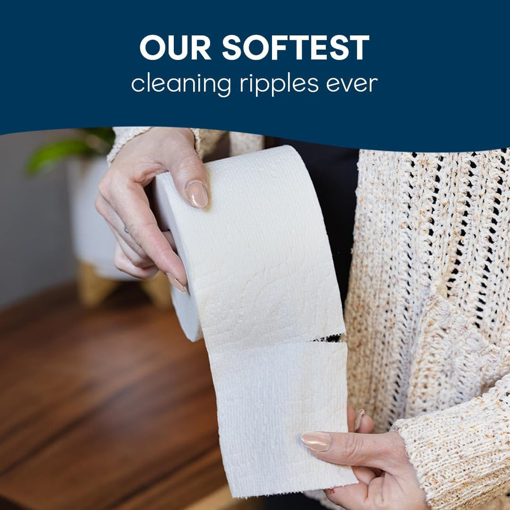Ultra Comfort Toilet Paper with Cushiony Cleaningripples Texture, 12 Family Mega Rolls = 54 Regular Rolls