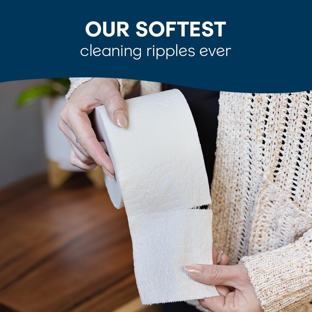 Ultra Comfort Toilet Paper with Cushiony Cleaningripples Texture, 12 Family Mega Rolls = 54 Regular Rolls