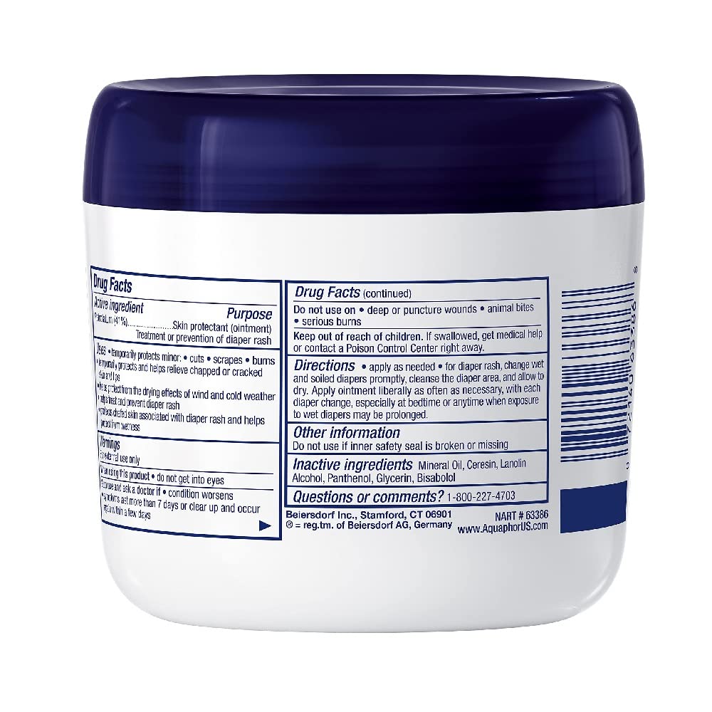 Baby Healing Ointment Advanced Therapy Skin Protectant for Chapped or Dry Skin, Drool Rash and Diaper Rash Ointment, 14 Oz Jar