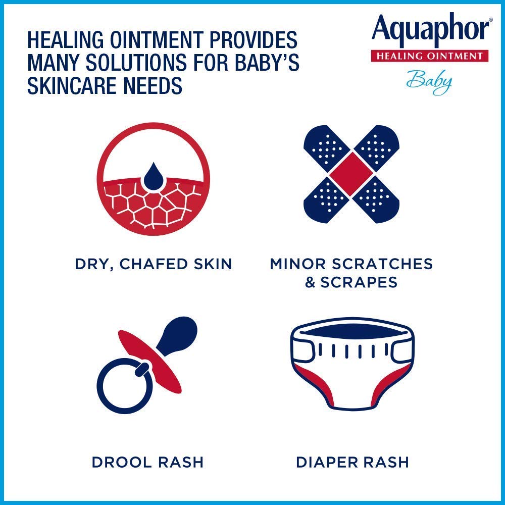 Baby Healing Ointment Advanced Therapy Skin Protectant for Chapped or Dry Skin, Drool Rash and Diaper Rash Ointment, 14 Oz Jar