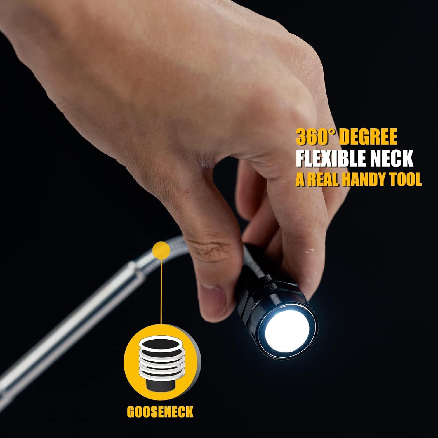 Magnetic Pickup Tool Gifts for Men, Telescoping Magnet Flashlight