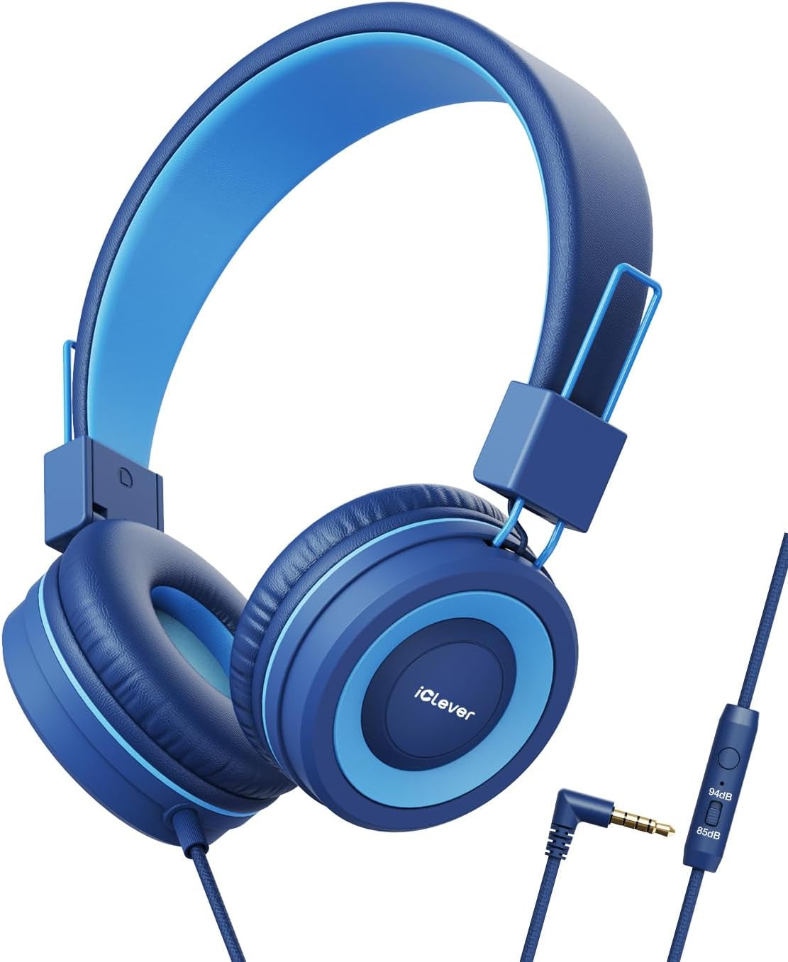 [Upgraded HS14 Kids Headphones with Microphone, 85/94Db Volume Limited, Foldable Wired Kids Headset for Boys/Girls/Tablet/Travel/School (Black&Pink)