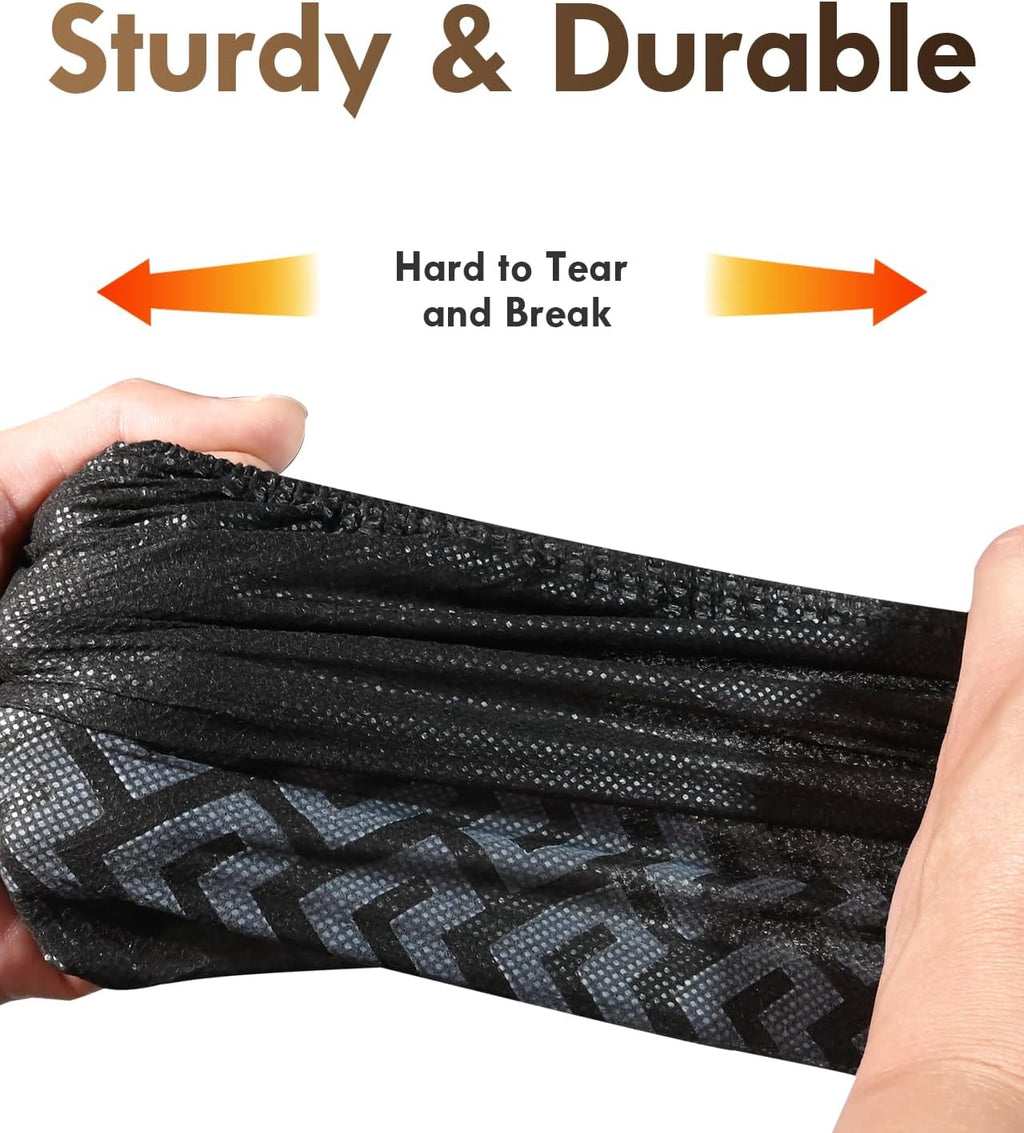 Recycable Shoe Covers Disposable - Black Shoe Covers for Indoors,50Pcs Booties for Shoe Cover,Fits up to 11 US Men and 13 US Women Size,Recyclable Non-Woven Fabric