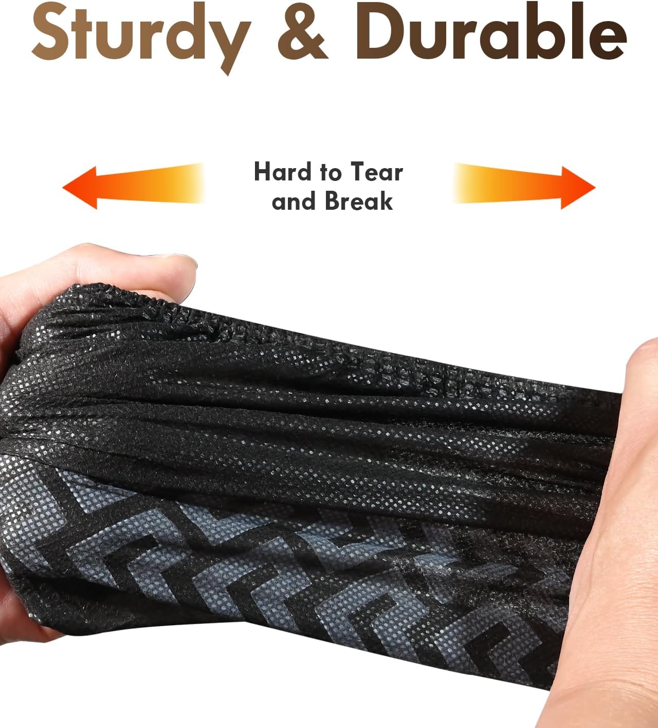 Recycable Shoe Covers Disposable - Black Shoe Covers for Indoors,50Pcs Booties for Shoe Cover,Fits up to 11 US Men and 13 US Women Size,Recyclable Non-Woven Fabric