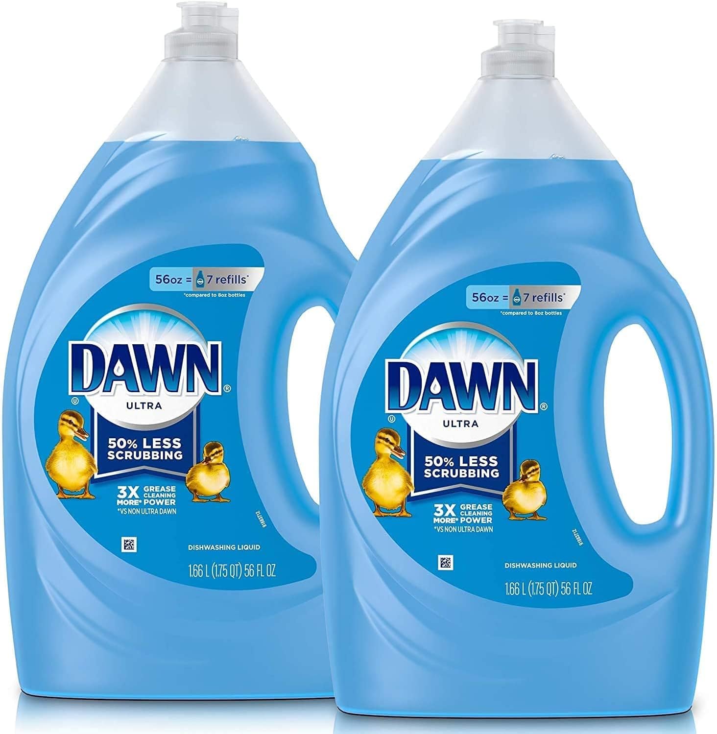 Dish Soap Ultra Dishwashing Liquid, Dish Soap Refill, Dish Detergent Liquid, Original Scent, 56 Fl Oz (Pack of 2)