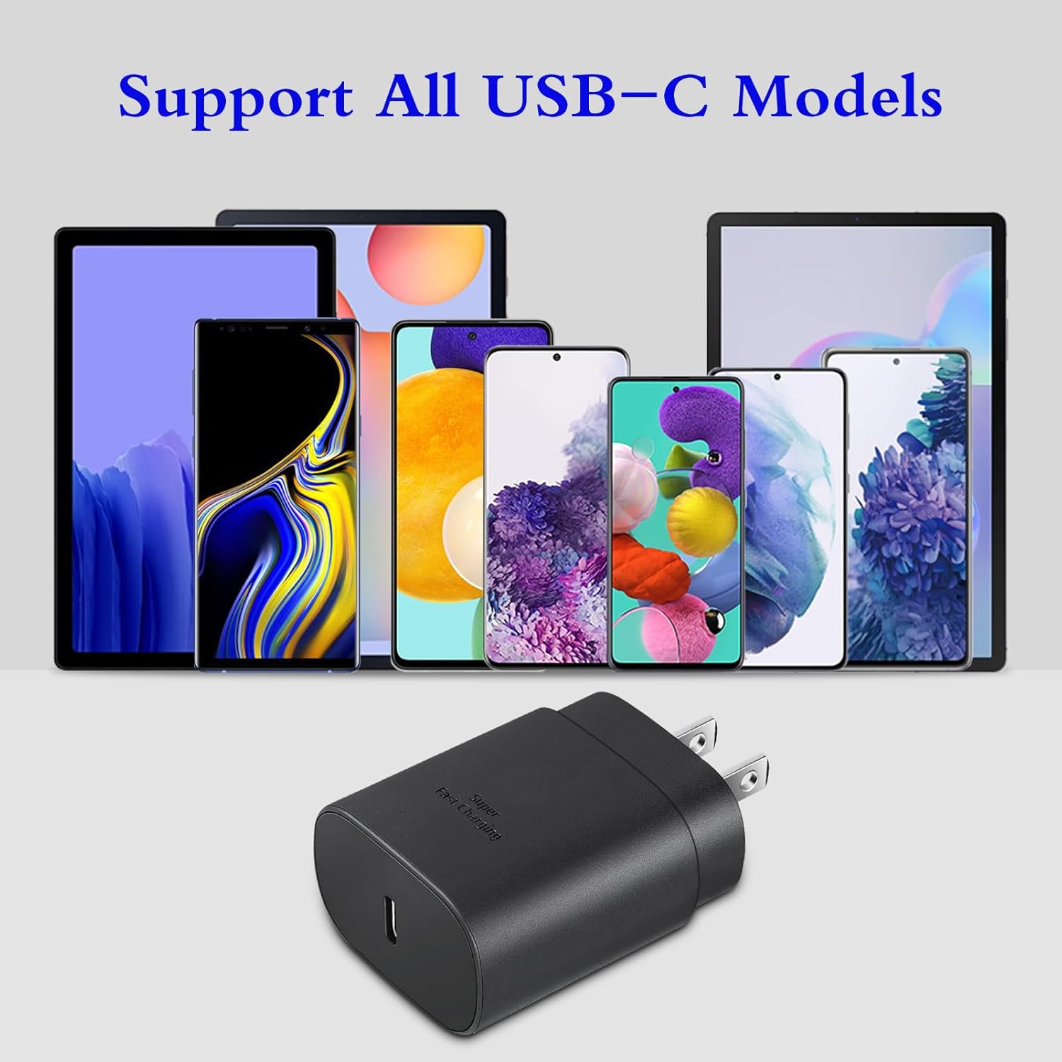 Type C Charger, 2-Pack 25W Type C Fast Charging Block with 6Ft USB C Charger Cable Compatible with Galaxy S25 S24 S23 S22 S21+/Phone 16/16 Pro Max/15/15 Pro Max/15 Plus-Black