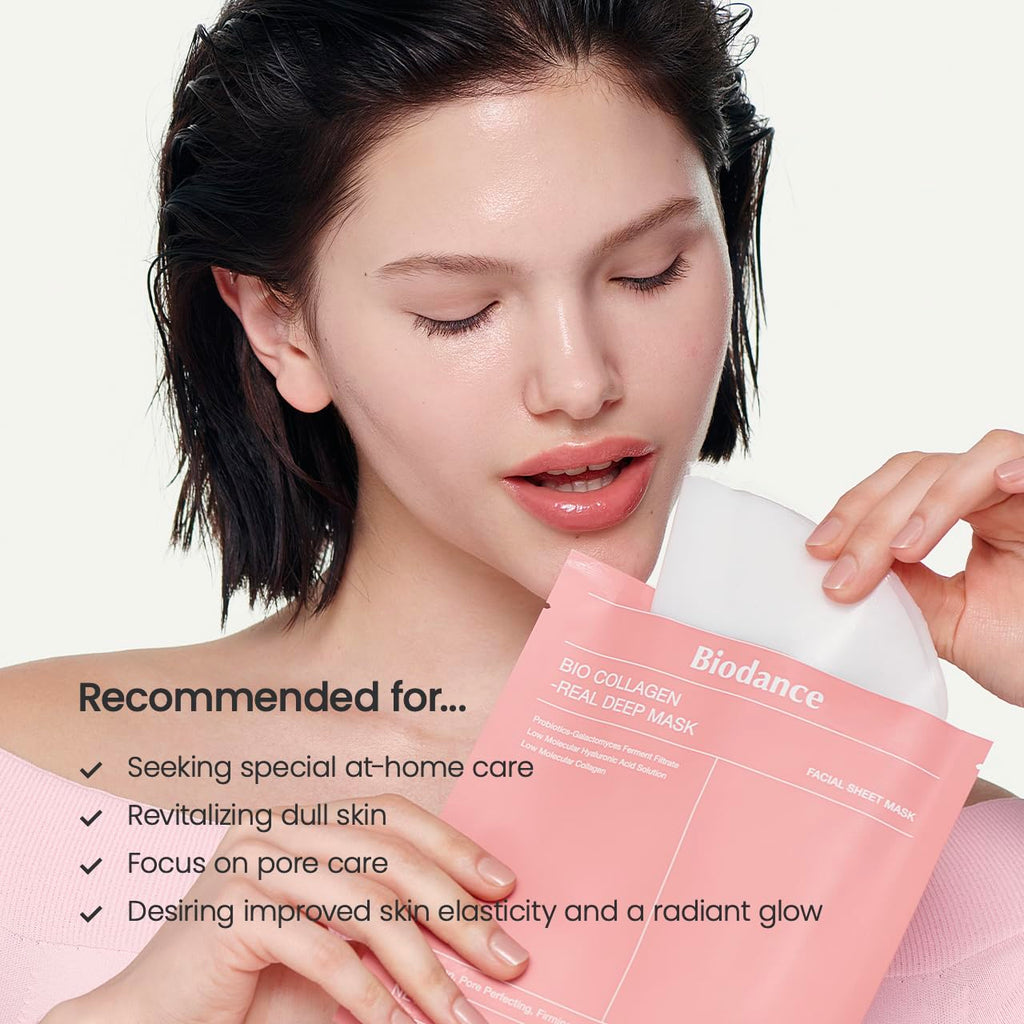 Bio-Collagen Real Deep Mask, Hydrating Overnight Hydrogel Mask
