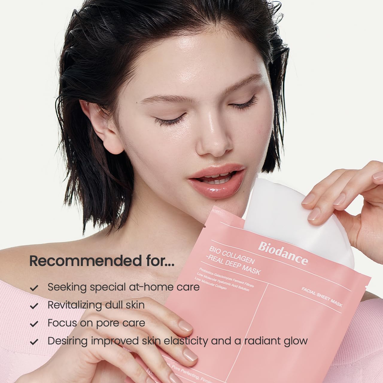 Bio-Collagen Real Deep Mask, Hydrating Overnight Hydrogel Mask