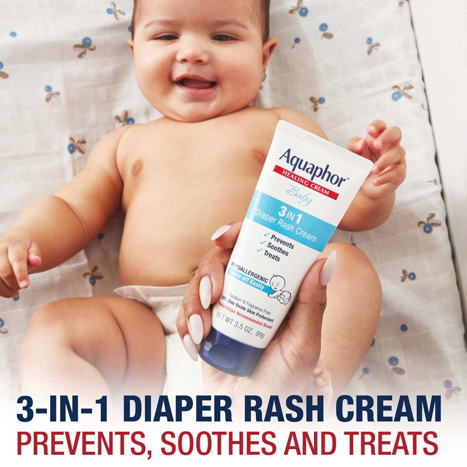 Baby Skin Care Essentials Gift Set with Baby Wash and Shampoo (16.9 Fl Oz) + Healing Ointment for Chapped Skin and Drool Rash (7Oz) + Diaper Rash Cream (3.5Oz), Hypoallergenic