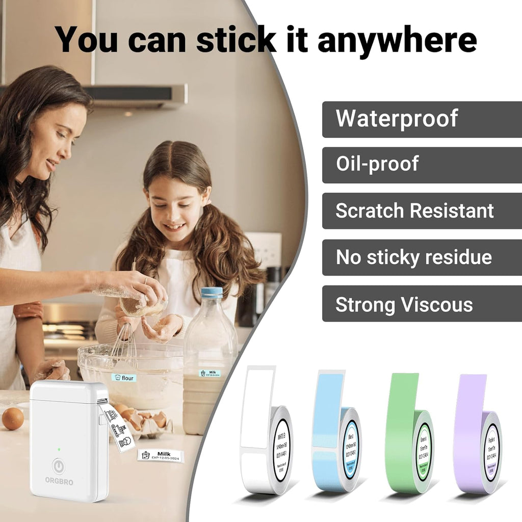 Label Maker Machine with Tape, X1 Portable Bluetooth Mini Label Printer, Support Pre-Cut & Continuous Label, Wireless Small Label Makers with Versatile App for School Home Office Organization