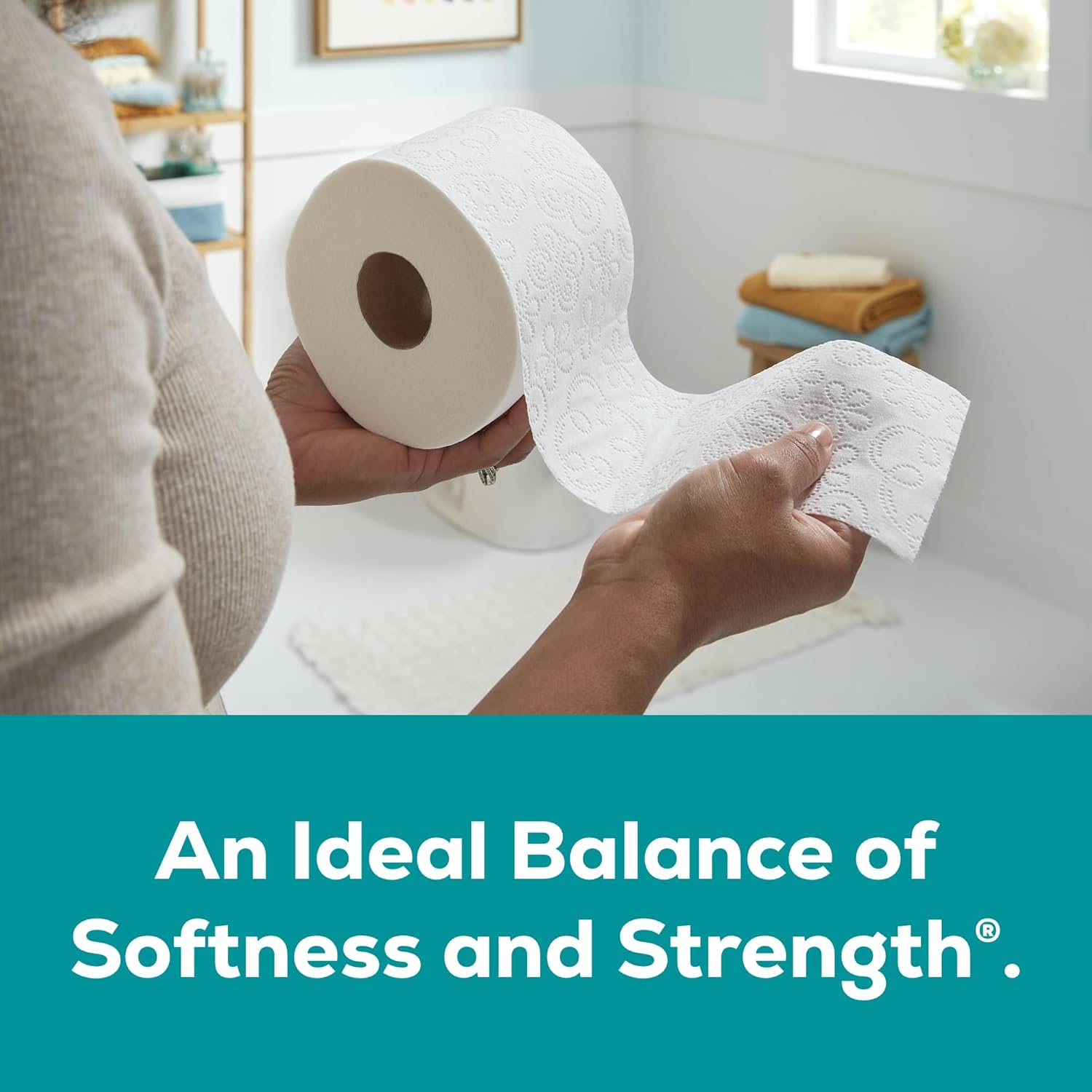 Toilet Paper, 16 Mega Rolls = 64 Regular Rolls, Soft and Strong Toilet Tissue