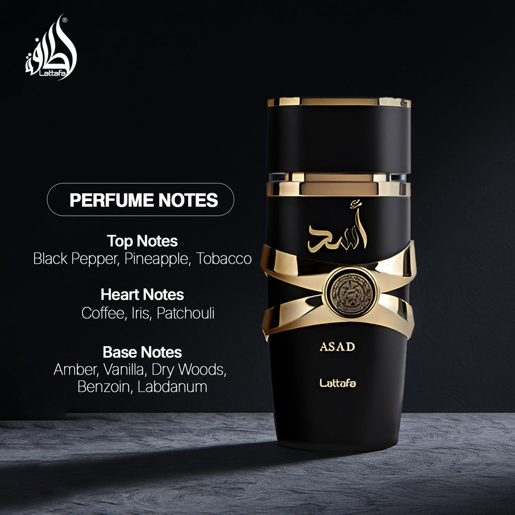 Perfumes Asad for Unisex Eau De Parfum Spray, 3.4 Ounce