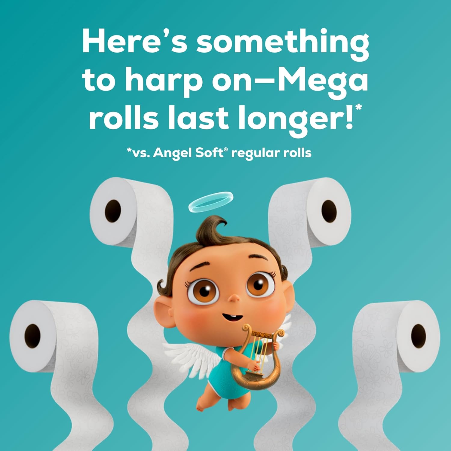 Toilet Paper, 16 Mega Rolls = 64 Regular Rolls, Soft and Strong Toilet Tissue