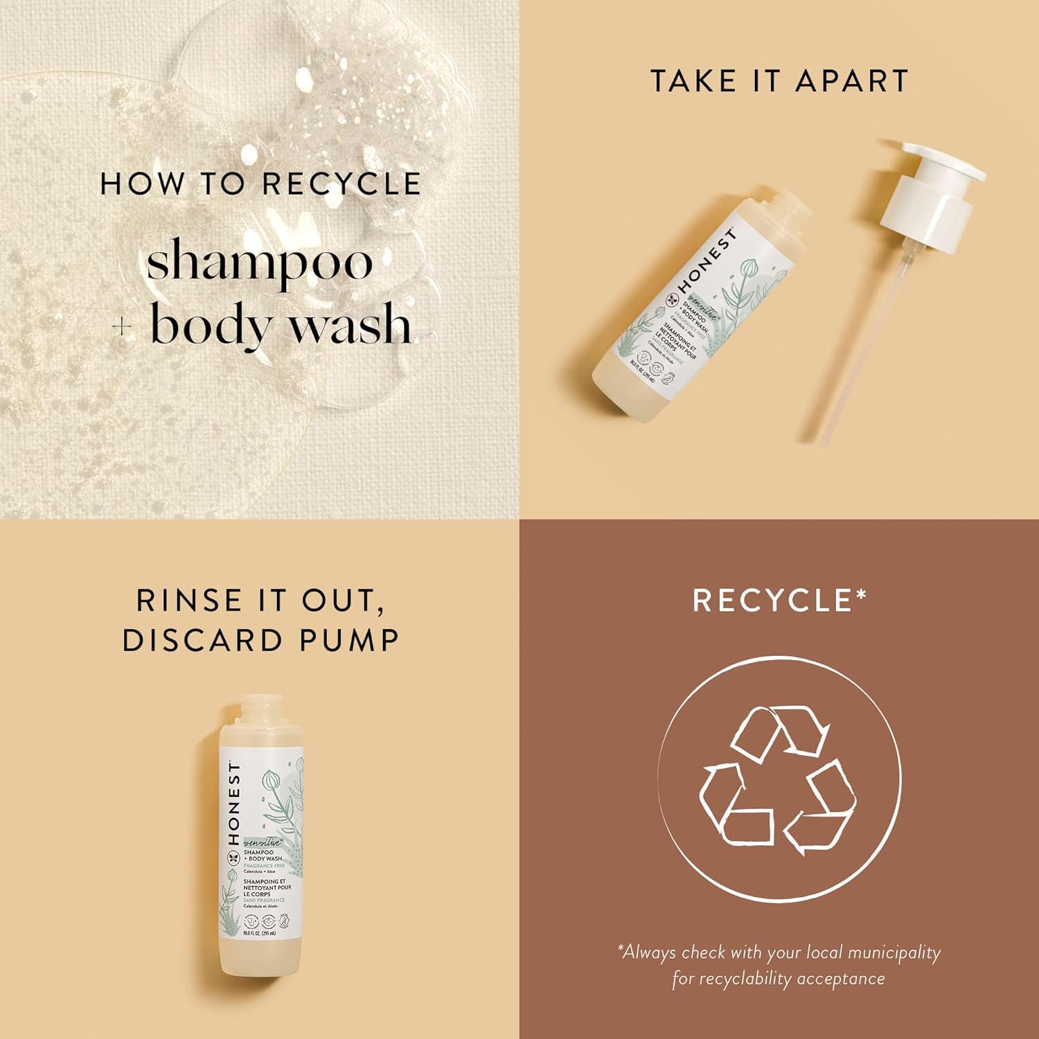 2-In-1 Cleansing Shampoo + Body Wash for Sensitive Skin | Gentle for Baby | Naturally Derived, Tear-Free, Hypoallergenic | Fragrance Free, 10 Fl Oz