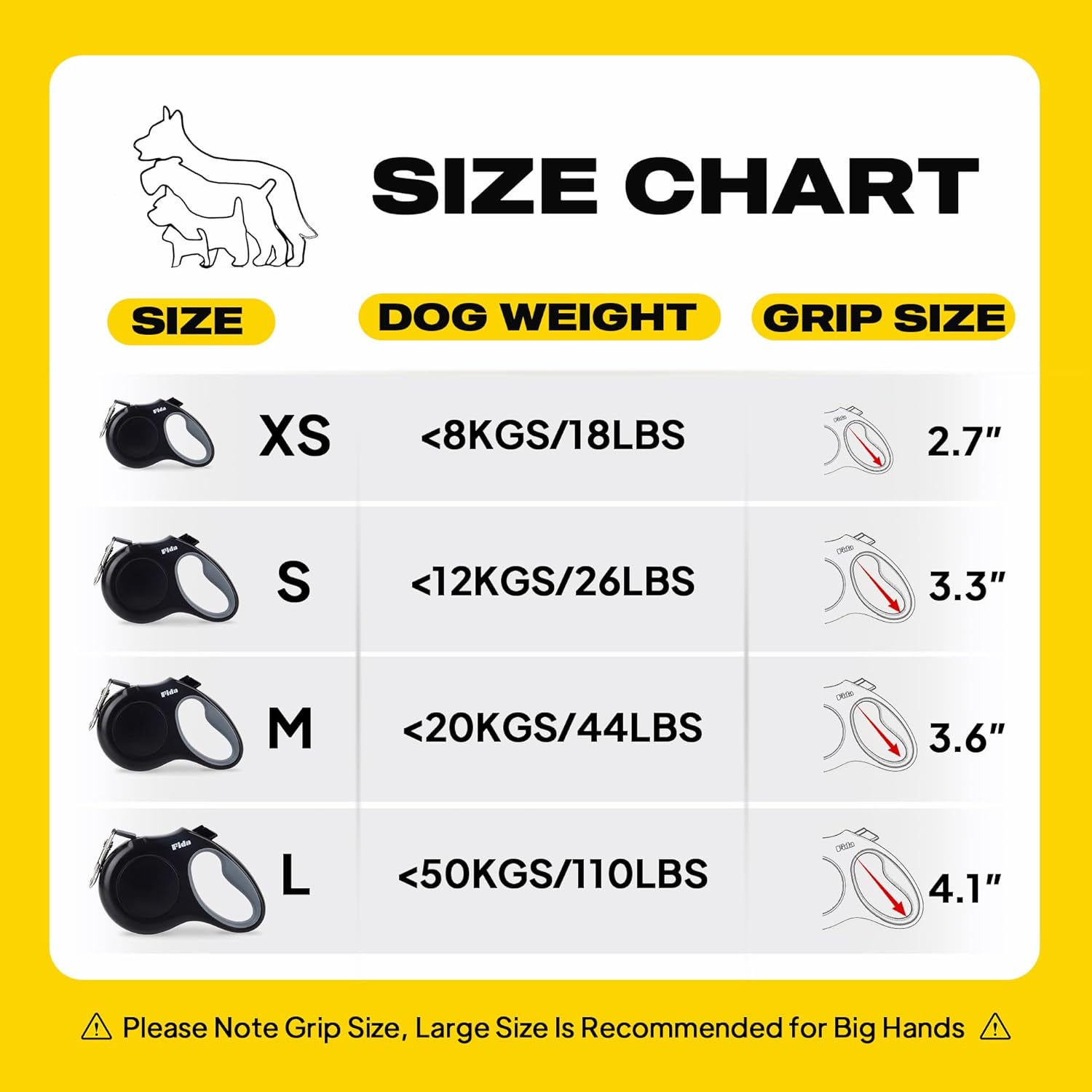 Retractable Dog Leash, 16 Ft Dog Walking Leash for Small Dogs up to 26 Lbs, 360° Tangle Free, Black