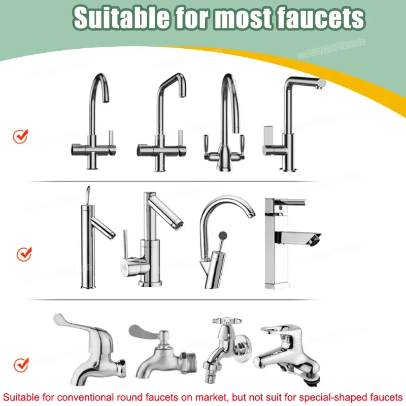 2/3Mode Faucet Extender 360Degree Rotatable Faucet Nozzle Adapter Home Water Saving Bubbler Kitchen Bathroom Faucet Accessories