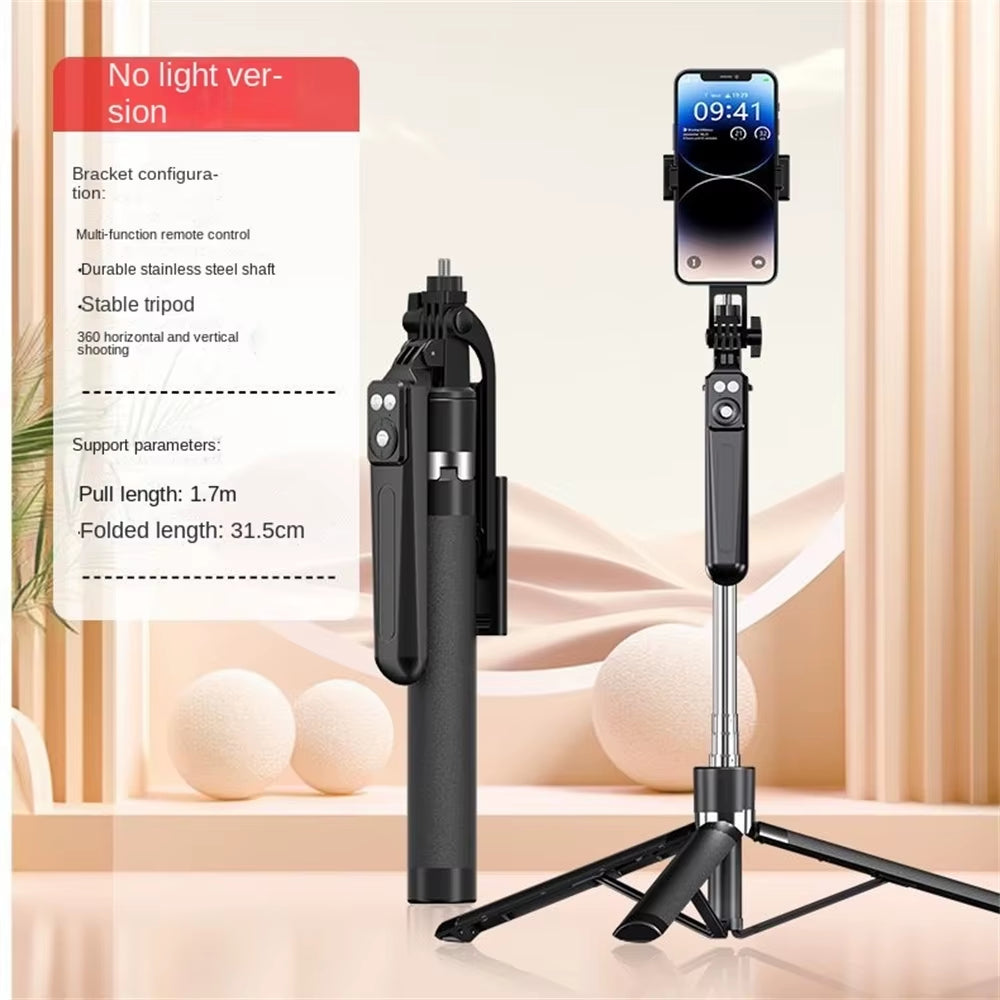 Portable Camera Tripod with Wireless Remote Control and 360 ° Rotation for Phone Video Recording and Live Streaming