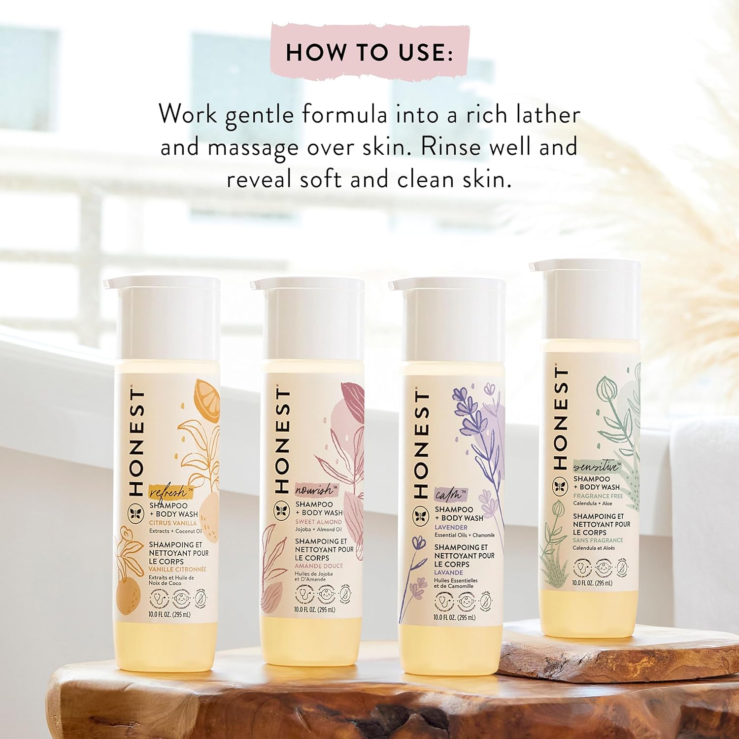 2-In-1 Cleansing Shampoo + Body Wash for Sensitive Skin | Gentle for Baby | Naturally Derived, Tear-Free, Hypoallergenic | Fragrance Free, 10 Fl Oz