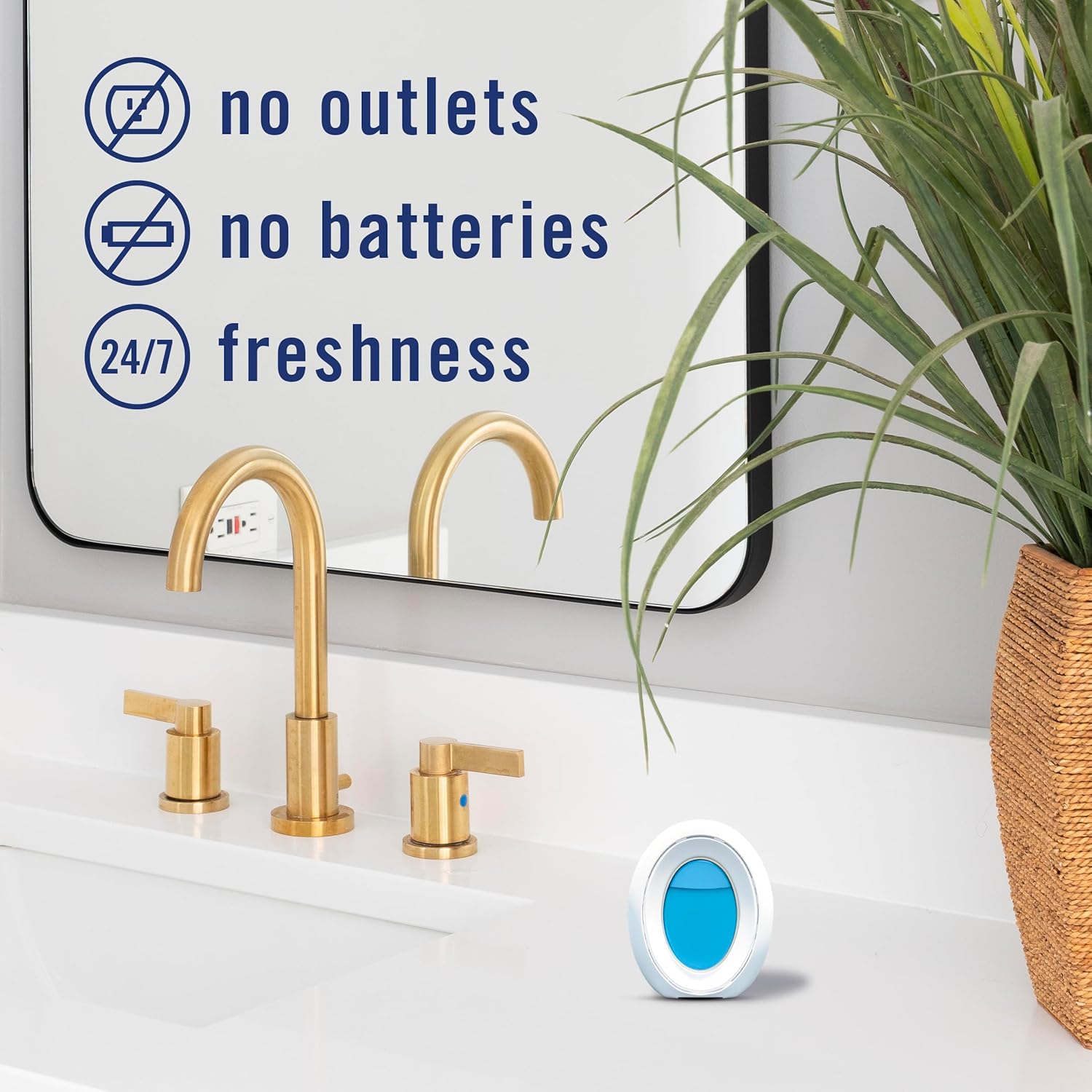 Bathroom Air Freshener, Odor-Fighting, Plug in Alternative, Air Fresheners for Home and Bathroom and Kitchen, Closet Air Fresheners, Linen & Sky Scent, 4 Count