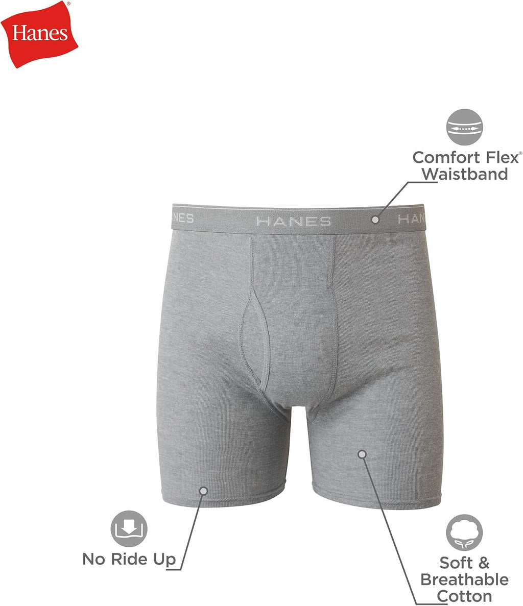 Men'S Boxer Briefs, Cool Dri Moisture-Wicking Underwear, Cotton No-Ride-Up for Men, Multi-Packs