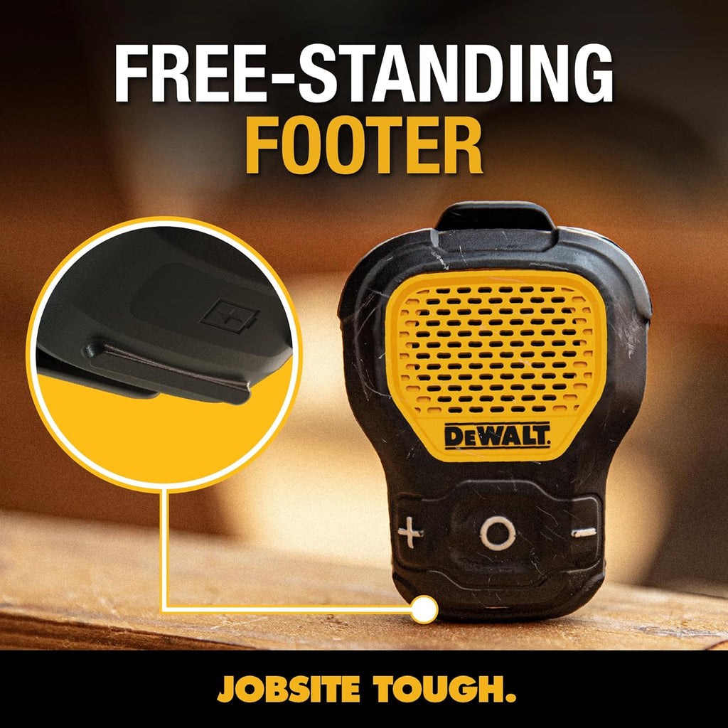 Wearable Bluetooth Speaker (Updated Version), Clip-On Wireless Jobsite Pro Water-Resistant Portable Speaker (Non-Magnetic), Built-In Mic for Hands-Free Music/Calls, Bluetooth Speaker (Yellow)