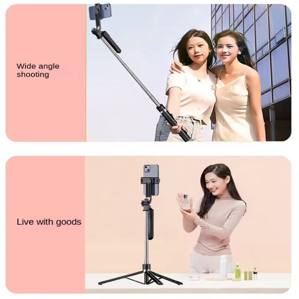 Portable Camera Tripod with Wireless Remote Control and 360 ° Rotation for Phone Video Recording and Live Streaming
