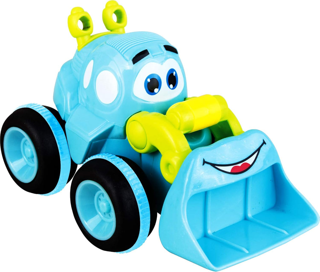 Toys for a 2 Year Old Boy - 4 Friction Powered Trucks for 3+ Year Old Boys, Push & Go Cars Cartoon Construction Vehicle Set - Best Toddler Boys Toys & Toy Trucks, Play Pull Back Car, Idea